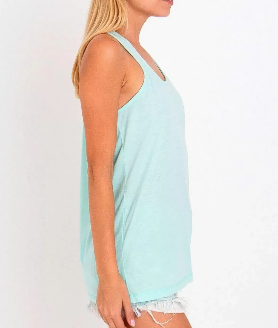 Nayked Apparel Tank Tops>Ladies Ridiculously Soft Knotted Racerback Tank
