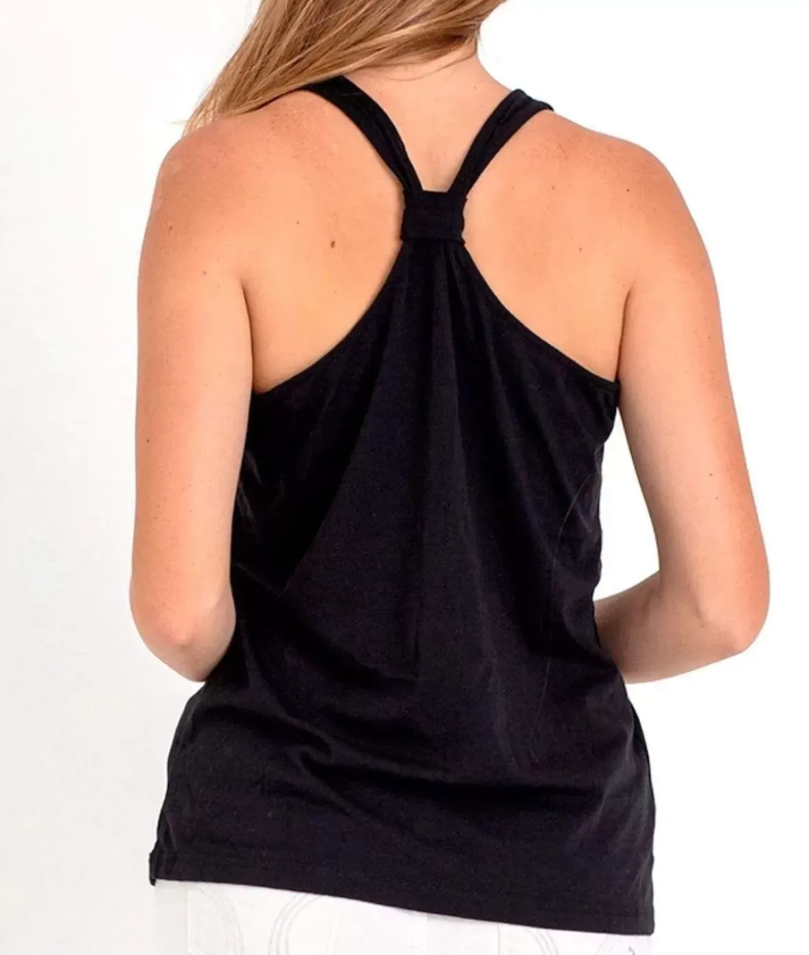 Nayked Apparel Tank Tops>Ladies Ridiculously Soft Knotted Racerback Tank