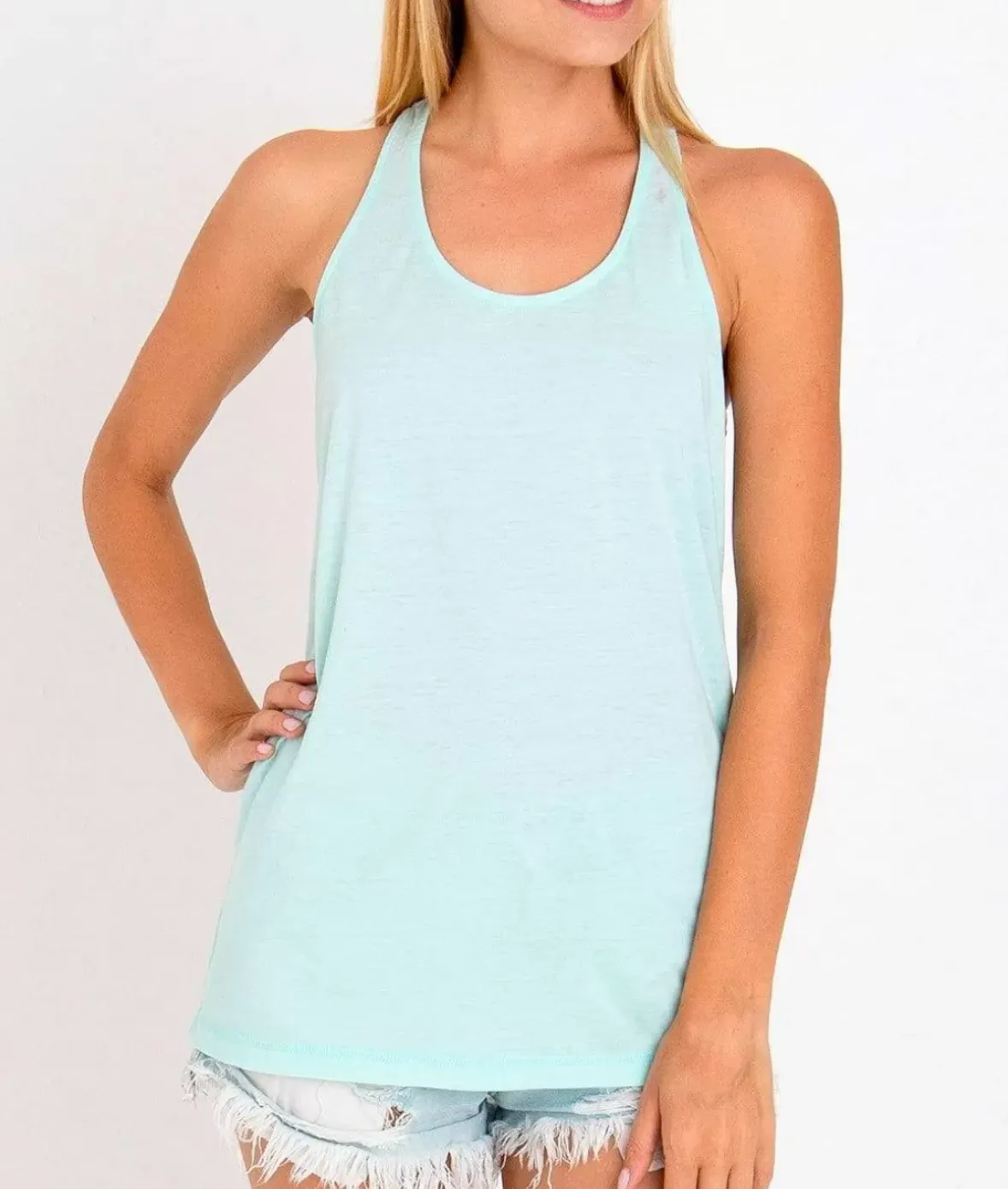 Nayked Apparel T-Shirts>Ladies Ridiculously Soft Knotted Racerback Tank