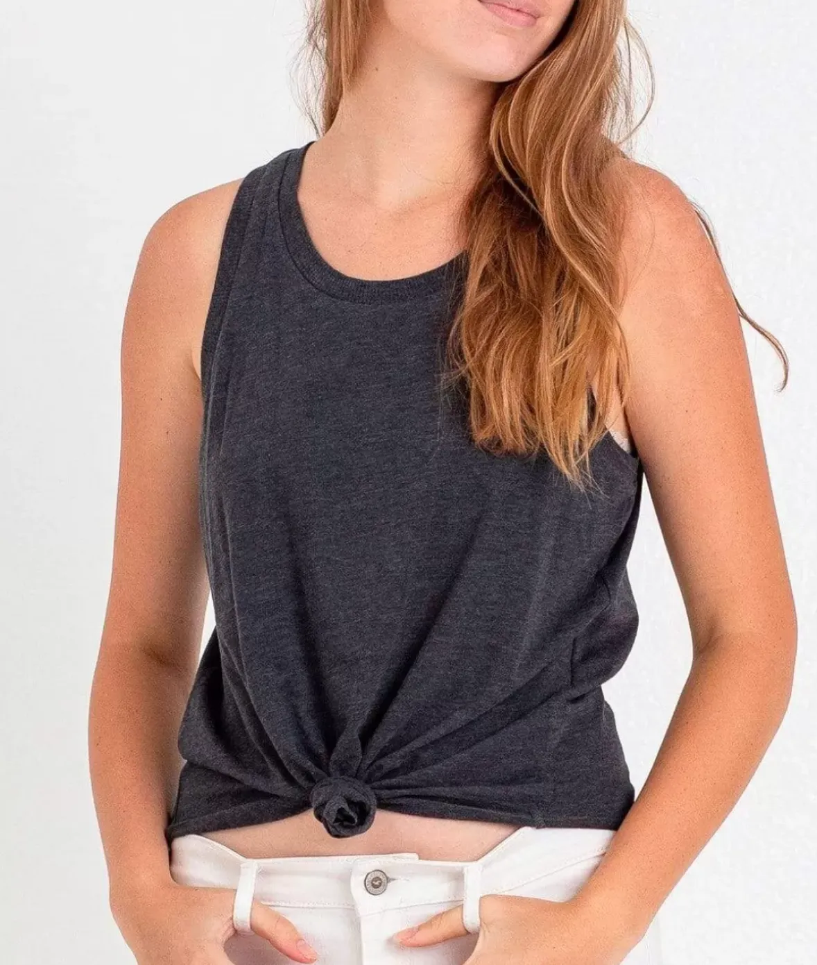 Nayked Apparel Tank Tops>Ladies Ridiculously Soft Lightweight Knotted Tank