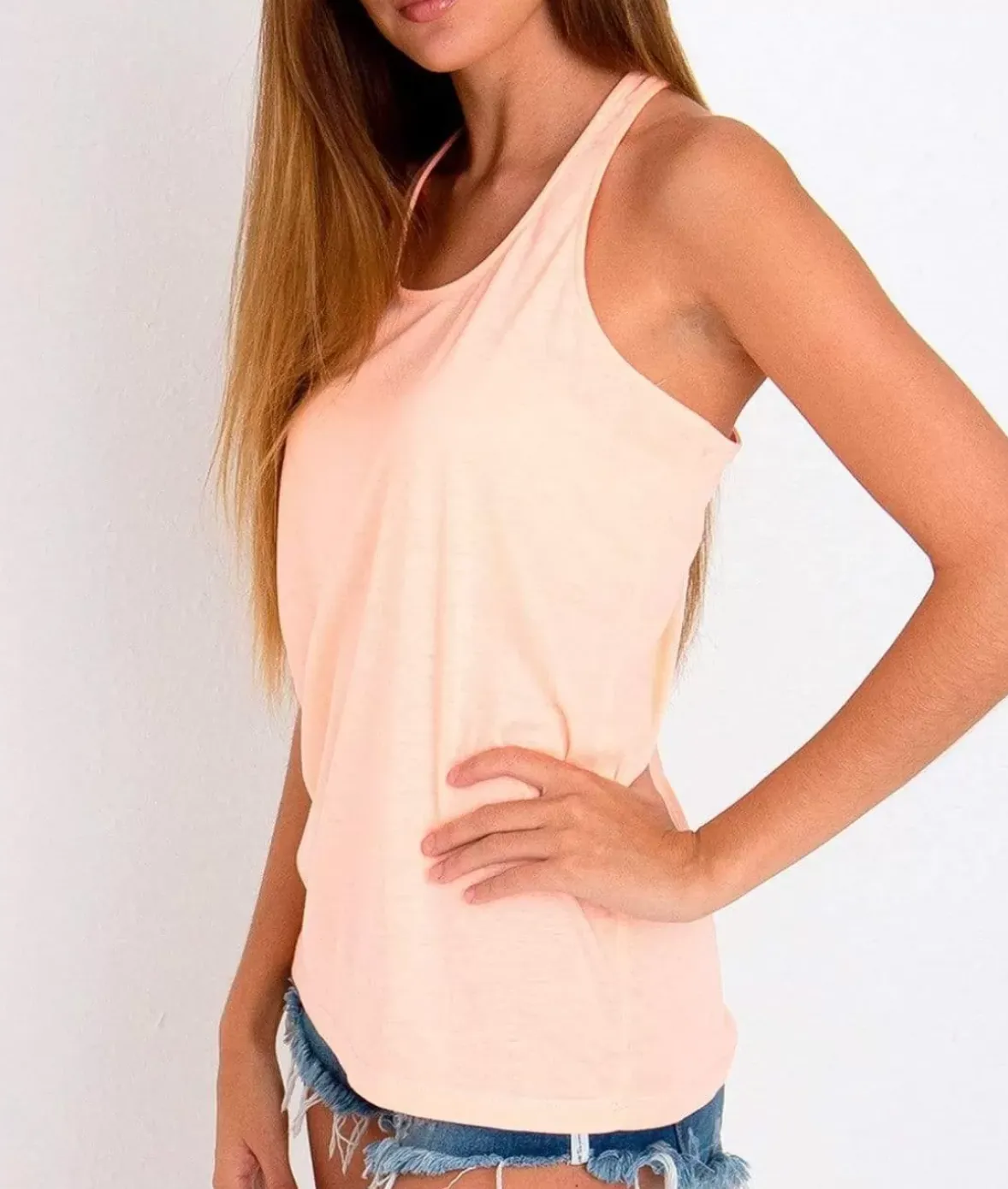 Nayked Apparel Athleisure>Ladies Ridiculously Soft Knotted Racerback Tank