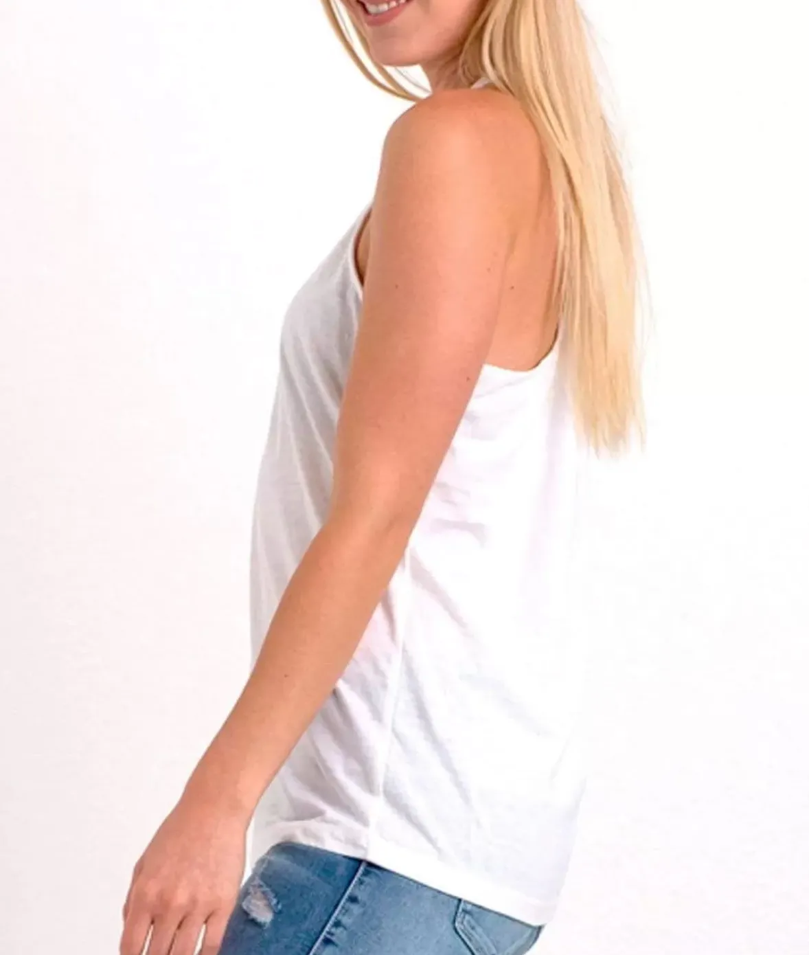 Nayked Apparel Athleisure>Ladies Ridiculously Soft Knotted Racerback Tank