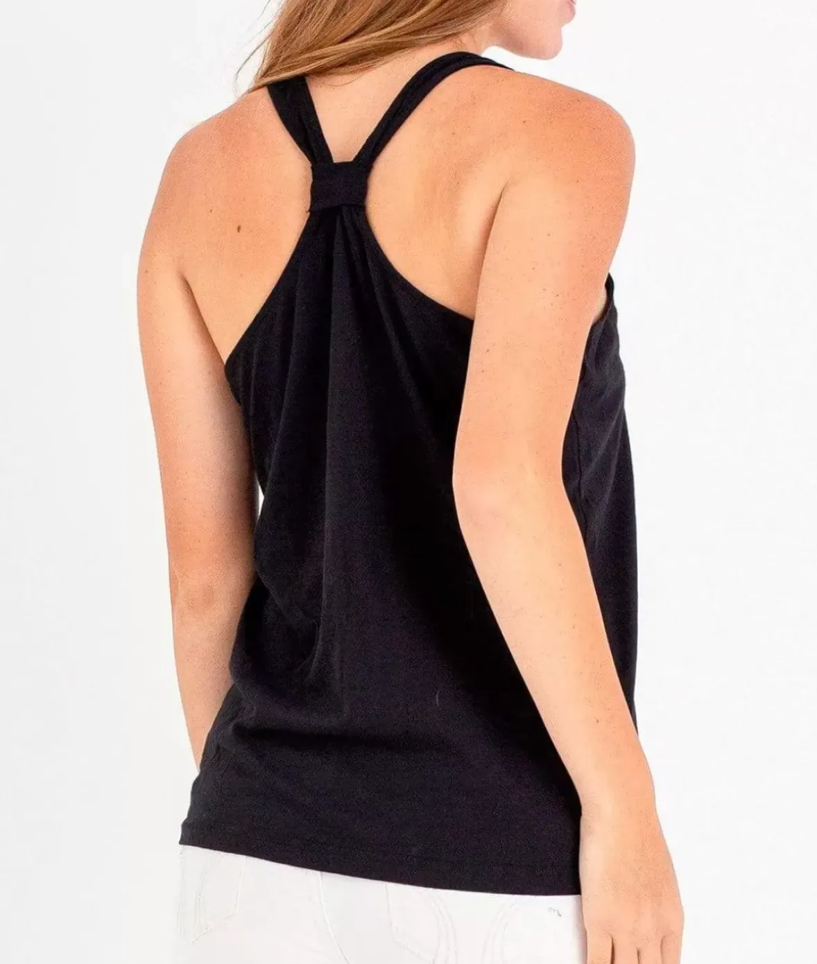 Nayked Apparel Athleisure>Ladies Ridiculously Soft Knotted Racerback Tank