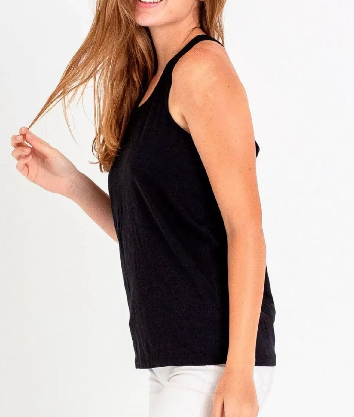 Nayked Apparel Athleisure>Ladies Ridiculously Soft Knotted Racerback Tank