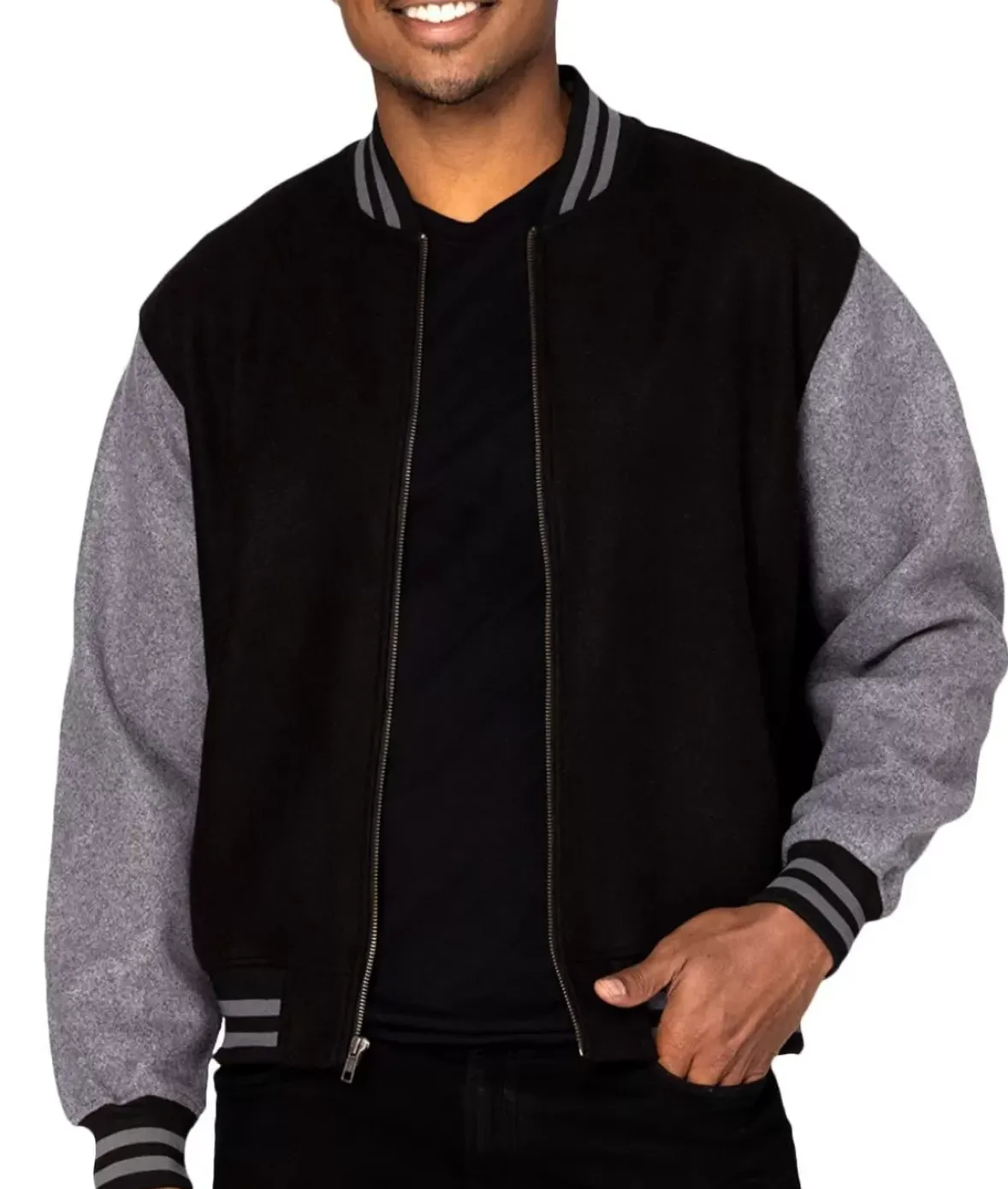 Nayked Apparel Outerwear>Legendary Wool Bomber Jacket