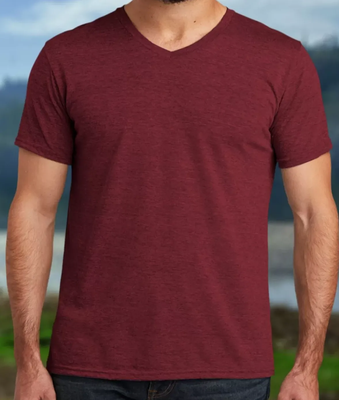 Nayked Apparel T-Shirts>Men'S Big Ridiculously Soft Recycled Lightweight V-Neck T-Shirt