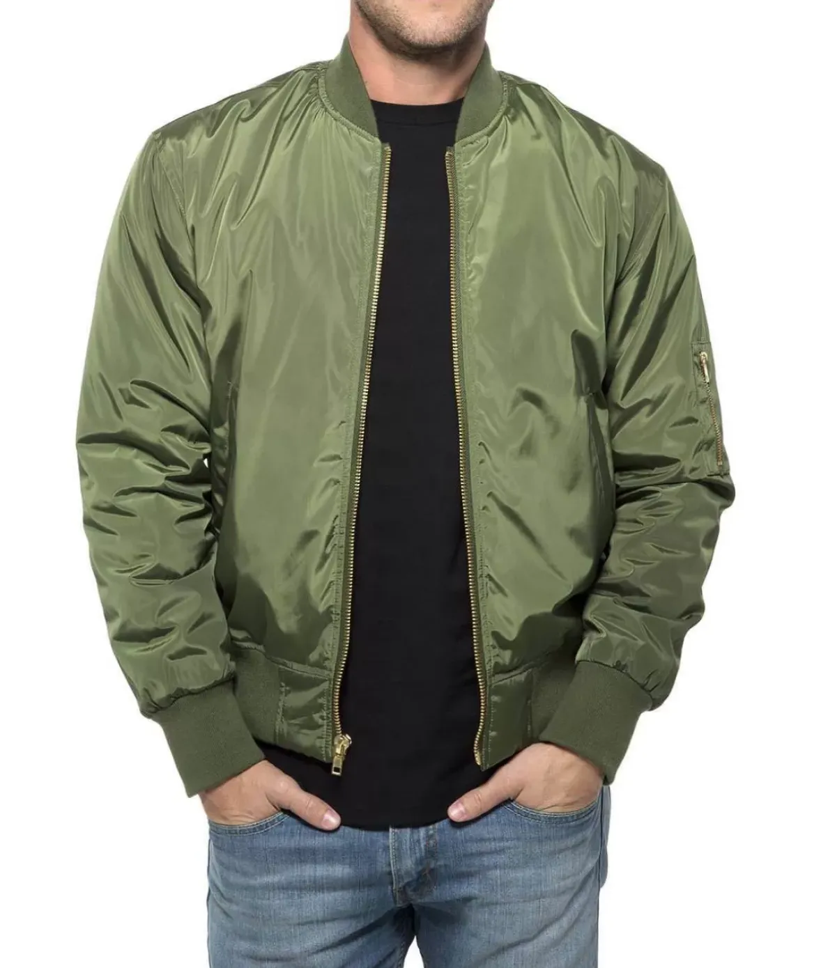 Nayked Apparel Outerwear>Men'S Bomber Jacket
