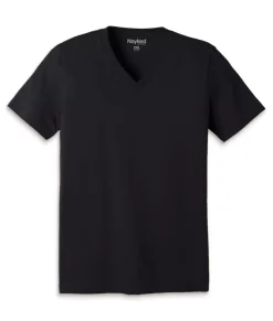 Nayked Apparel Shirts>Men'S Classic Cotton Big Short Sleeve V-Neck T-Shirt