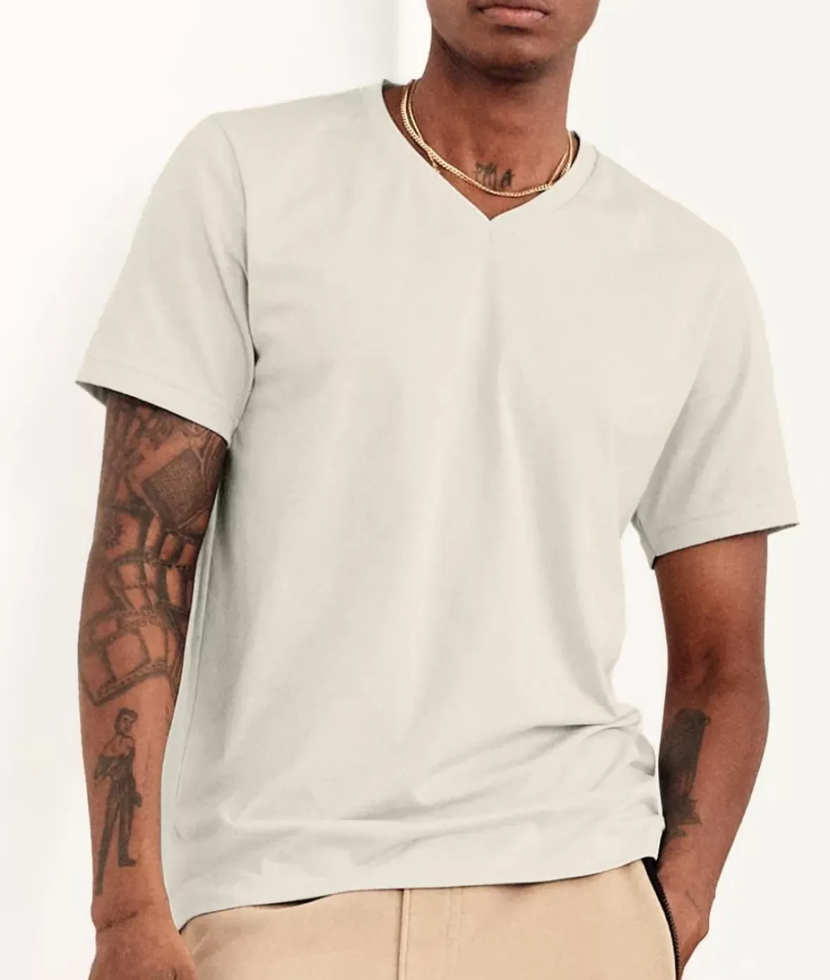 Nayked Apparel Shirts>Men'S Classic Cotton Short Sleeve V-Neck T-Shirt
