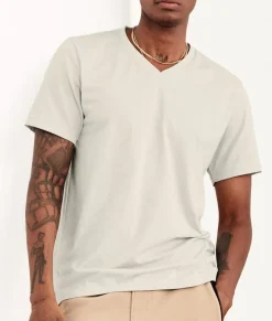 Nayked Apparel T-Shirts>Men'S Classic Cotton Short Sleeve V-Neck T-Shirt