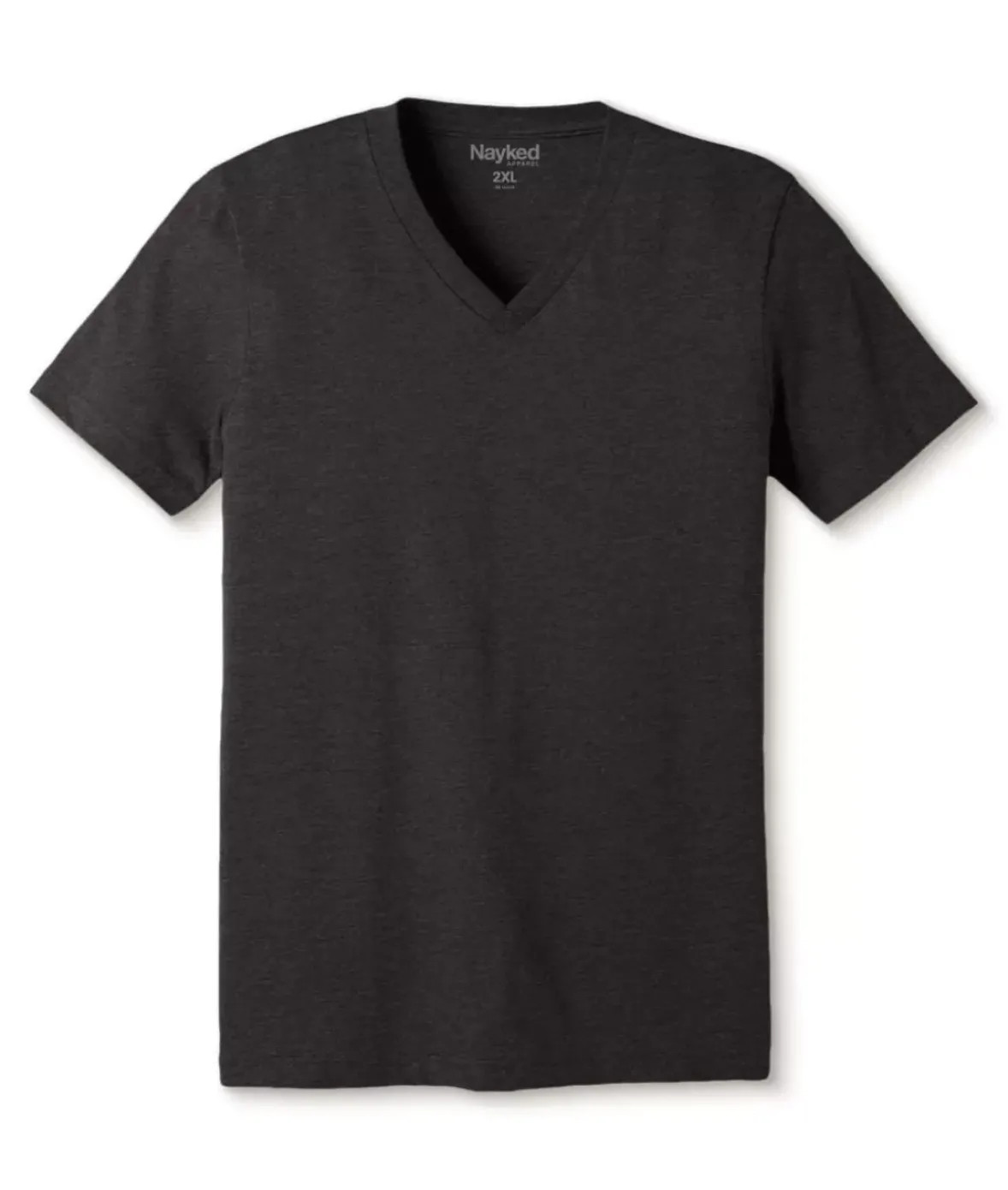 Nayked Apparel T-Shirts>Men'S Classic Soft Heathered Big Short Sleeve V-Neck T-Shirt