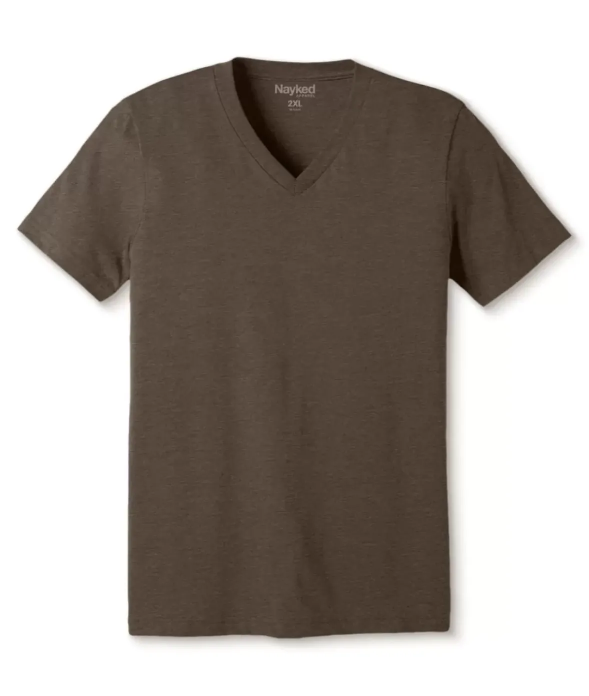 Nayked Apparel T-Shirts>Men'S Classic Soft Heathered Big Short Sleeve V-Neck T-Shirt