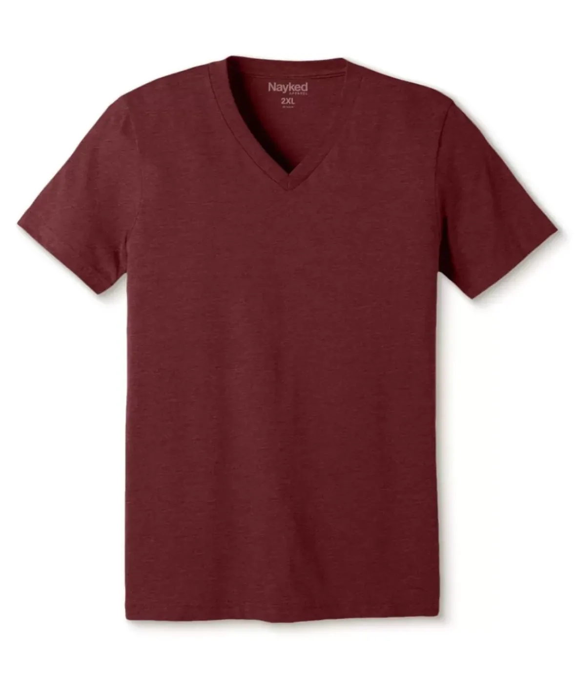 Nayked Apparel T-Shirts>Men'S Classic Soft Heathered Big Short Sleeve V-Neck T-Shirt
