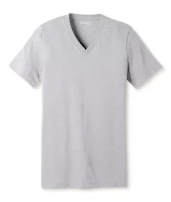 Nayked Apparel Shirts>Men'S Classic Soft Heathered Short Sleeve V-Neck T-Shirt