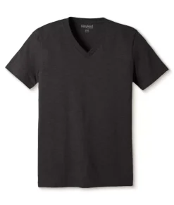 Nayked Apparel Shirts>Men'S Classic Soft Heathered Big Short Sleeve V-Neck T-Shirt
