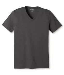 Nayked Apparel Shirts>Men'S Classic Soft Heathered Big Short Sleeve V-Neck T-Shirt