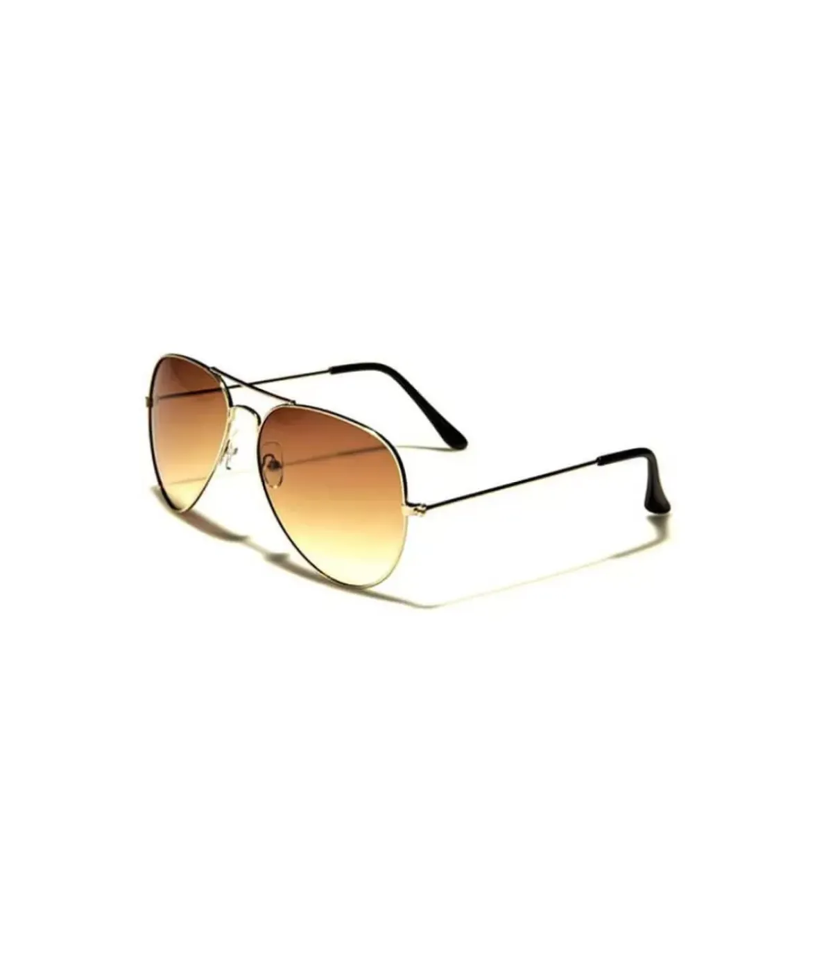Nayked Apparel Accessories>Men'S Gold Aviator Sunglasses, Lifetime Guarantee
