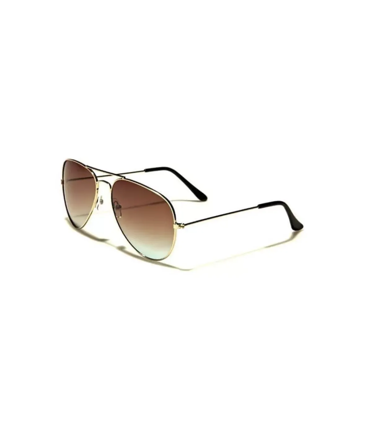 Nayked Apparel Accessories>Men'S Gold Aviator Sunglasses, Lifetime Guarantee