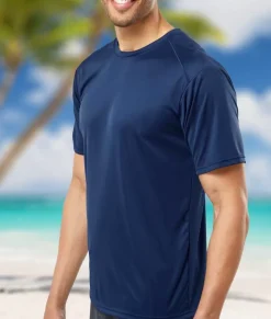 Nayked Apparel Workout Wear>Men'S Islander Performance Upf Short Sleeve T-Shirt