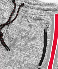 Nayked Apparel Workout Wear>Men'S Performance Fleece Side Stripe Shorts/Discontinued Heather Grey