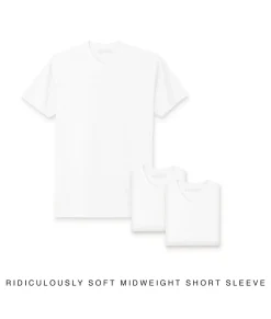 Nayked Apparel T-Shirt Packs>Men'S 3Pk Ridiculously Soft Midweight Crew T-Shirt