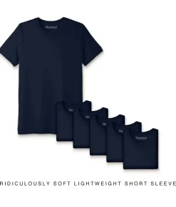 Nayked Apparel T-Shirts>Men'S 6Pk Ridiculously Soft Lightweight Crew Neck T-Shirt