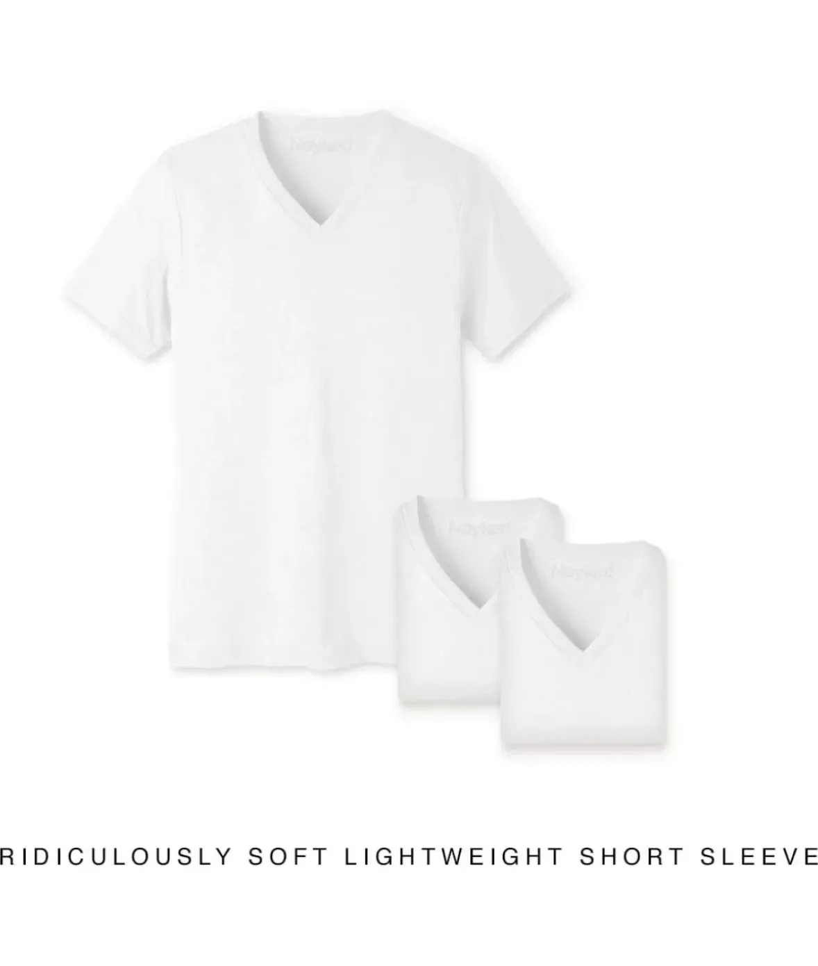 Nayked Apparel T-Shirts>Men'S 3Pk Ridiculously Soft Lightweight V-Neck T-Shirt