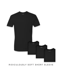 Nayked Apparel Shirts>Men'S 4Pk Ridiculously Soft Short Sleeve Crew Neck 100% Cotton T-Shirt