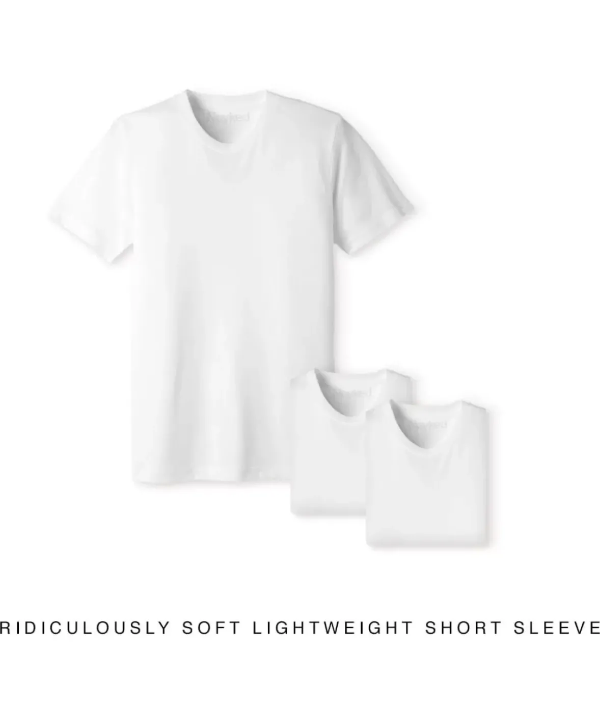 Nayked Apparel T-Shirts>Men'S 3Pk Ridiculously Soft Lightweight Crew Neck T-Shirt
