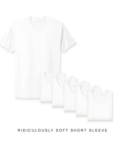 Nayked Apparel T-Shirts>Men'S 6Pk Ridiculously Soft Short Sleeve Crew Neck 100% Cotton T-Shirt