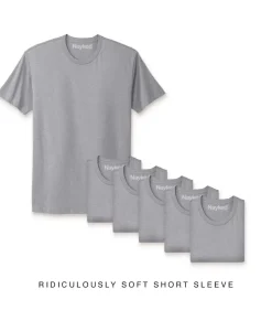 Nayked Apparel T-Shirt Packs>Men'S 6Pk Ridiculously Soft Short Sleeve Crew Neck 100% Cotton T-Shirt