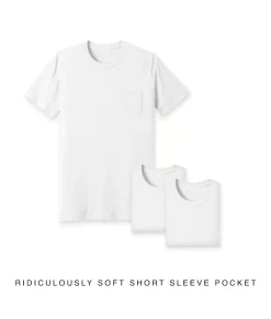 Nayked Apparel T-Shirt Packs>Men'S 3Pk Ridiculously Soft 100% Cotton Pocket T-Shirt