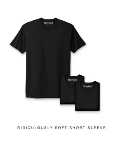 Nayked Apparel T-Shirts>Men'S 3Pk Ridiculously Soft Short Sleeve Crew Neck 100% Cotton T-Shirt