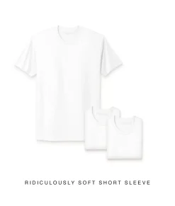 Nayked Apparel T-Shirts>Men'S 3Pk Ridiculously Soft Short Sleeve Crew Neck 100% Cotton T-Shirt