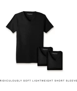 Nayked Apparel T-Shirt Packs>Men'S 3Pk Ridiculously Soft Lightweight V-Neck T-Shirt