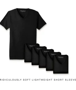 Nayked Apparel Shirts>Men'S 6Pk Ridiculously Soft Lightweight V-Neck T-Shirt
