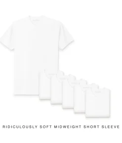 Nayked Apparel Shirts>Men'S 6Pk Ridiculously Soft Midweight Crew T-Shirt