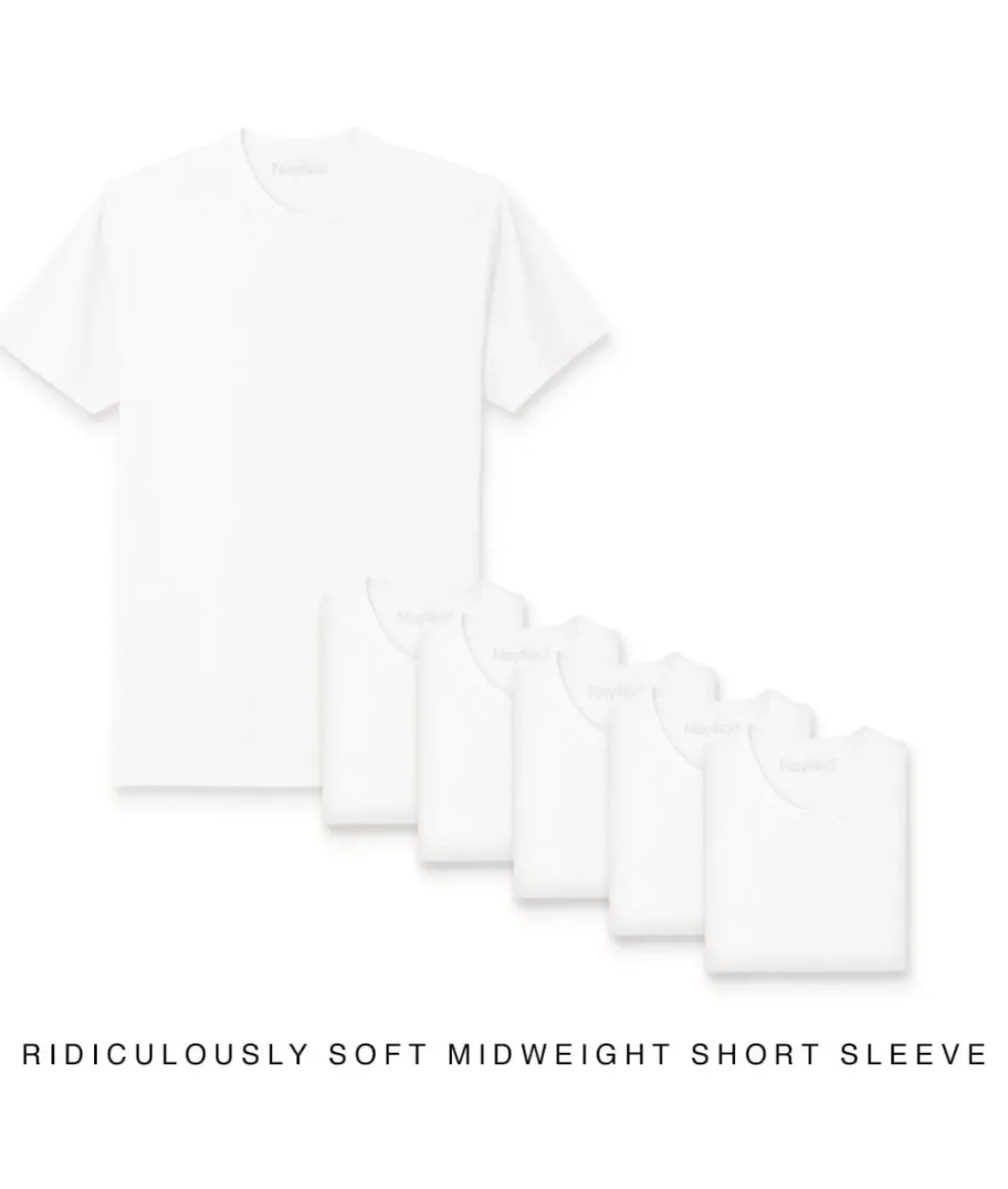 Nayked Apparel Shirts>Men'S 6Pk Ridiculously Soft Midweight Crew T-Shirt