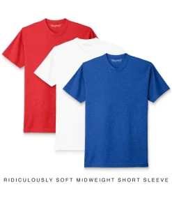 Nayked Apparel T-Shirt Packs>Men'S 3Pk Ridiculously Soft Midweight Crew T-Shirt Favorites