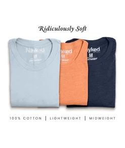 Nayked Apparel T-Shirt Packs>Men'S 3Pk Tri-Nayked Short Sleeve Crew Neck T-Shirts