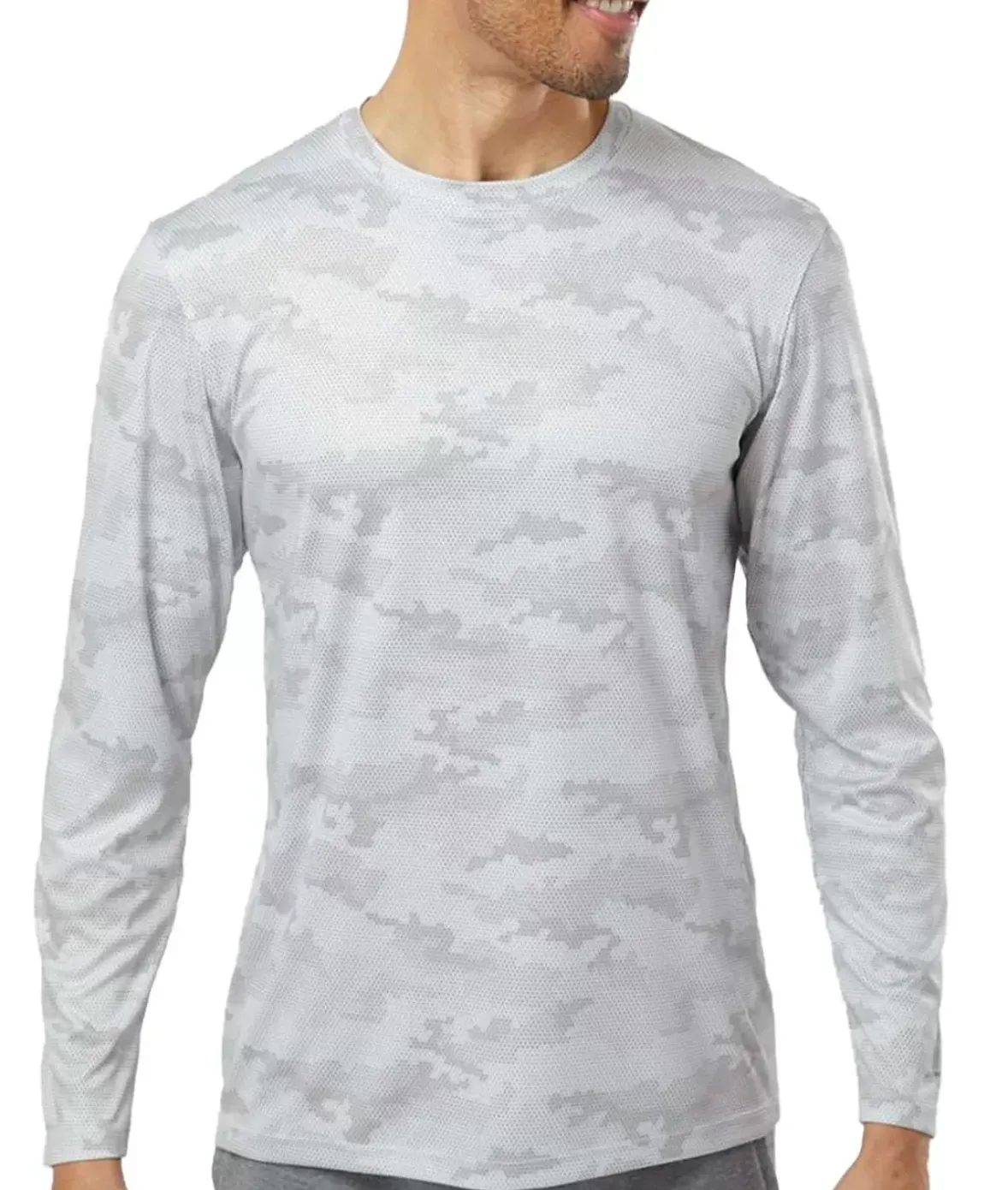 Nayked Apparel Workout Wear>Men'S Pompano Performance Upf Camo Long Sleeve T-Shirt