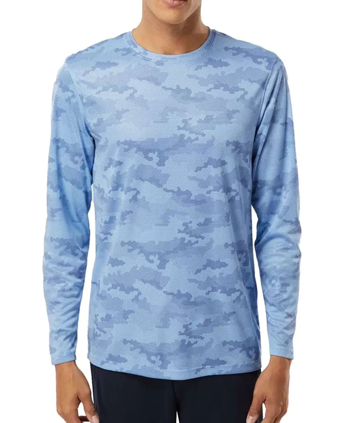 Nayked Apparel Workout Wear>Men'S Pompano Performance Upf Camo Long Sleeve T-Shirt