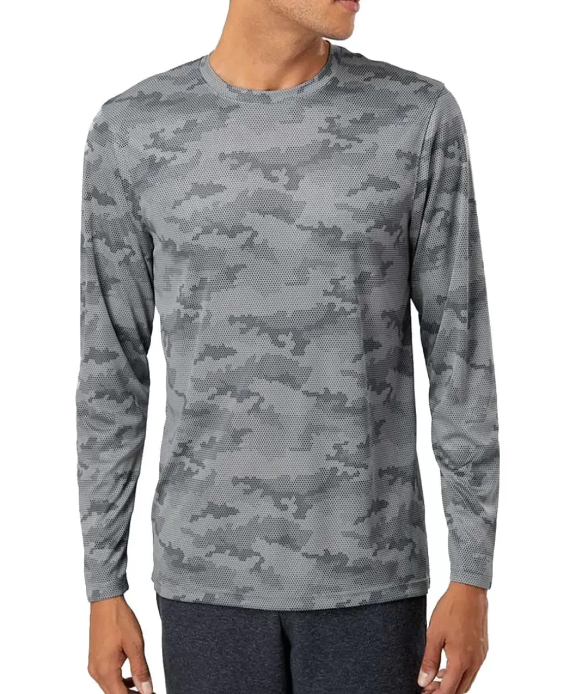 Nayked Apparel Workout Wear>Men'S Pompano Performance Upf Camo Long Sleeve T-Shirt
