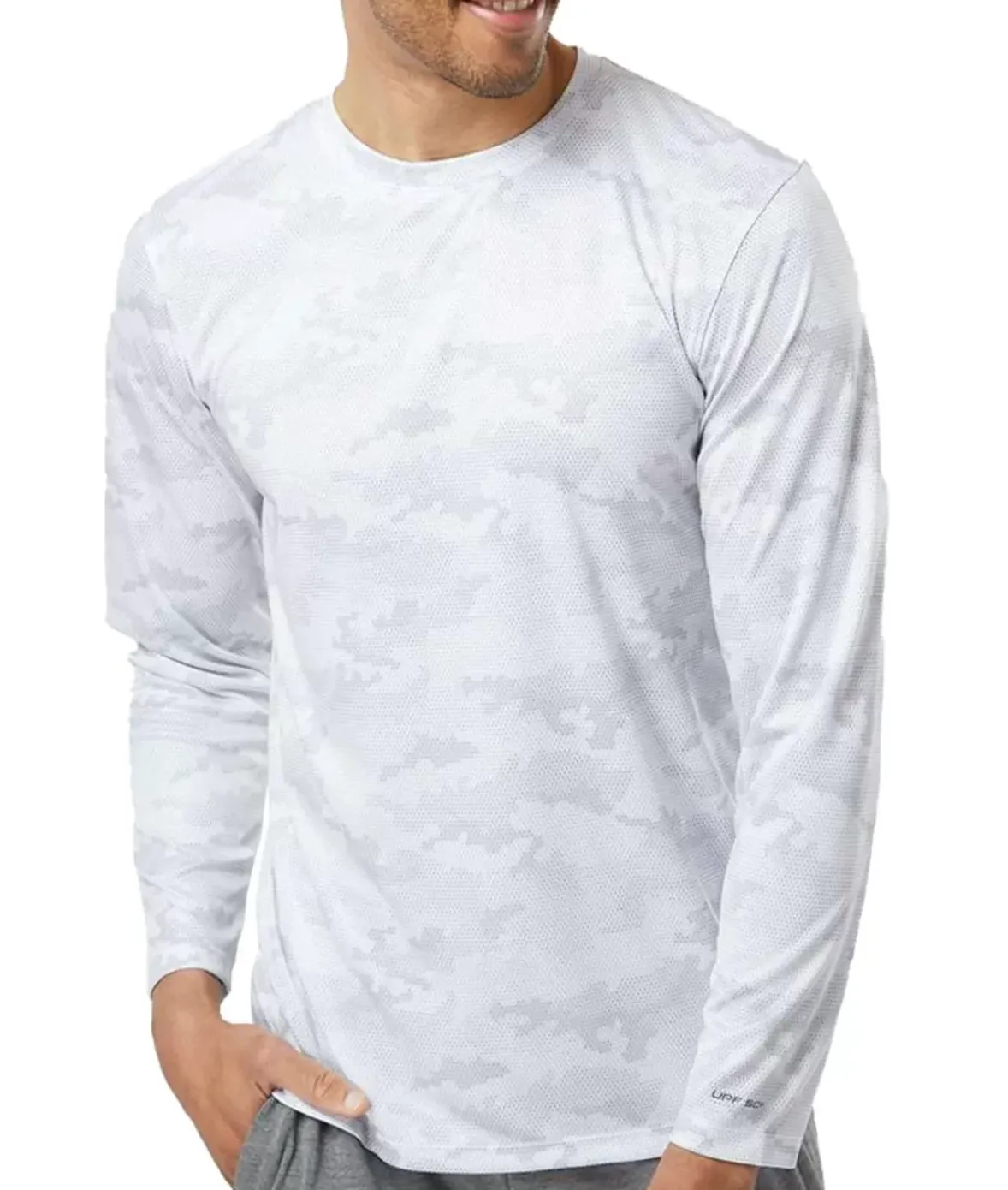 Nayked Apparel Workout Wear>Men'S Pompano Performance Upf Camo Long Sleeve T-Shirt