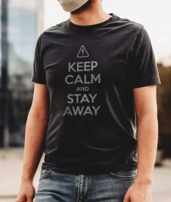 Nayked Apparel Shirts>Men'S Ridiculously Soft 100% Cotton Graphic Tee | Keep Calm And Stay Away