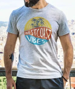 Nayked Apparel T-Shirts>Men'S Ridiculously Soft 100% Cotton Graphic Tee | West Coast Vibes