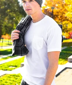 Nayked Apparel T-Shirts>Men'S Ridiculously Soft 100% Cotton Pocket T-Shirt