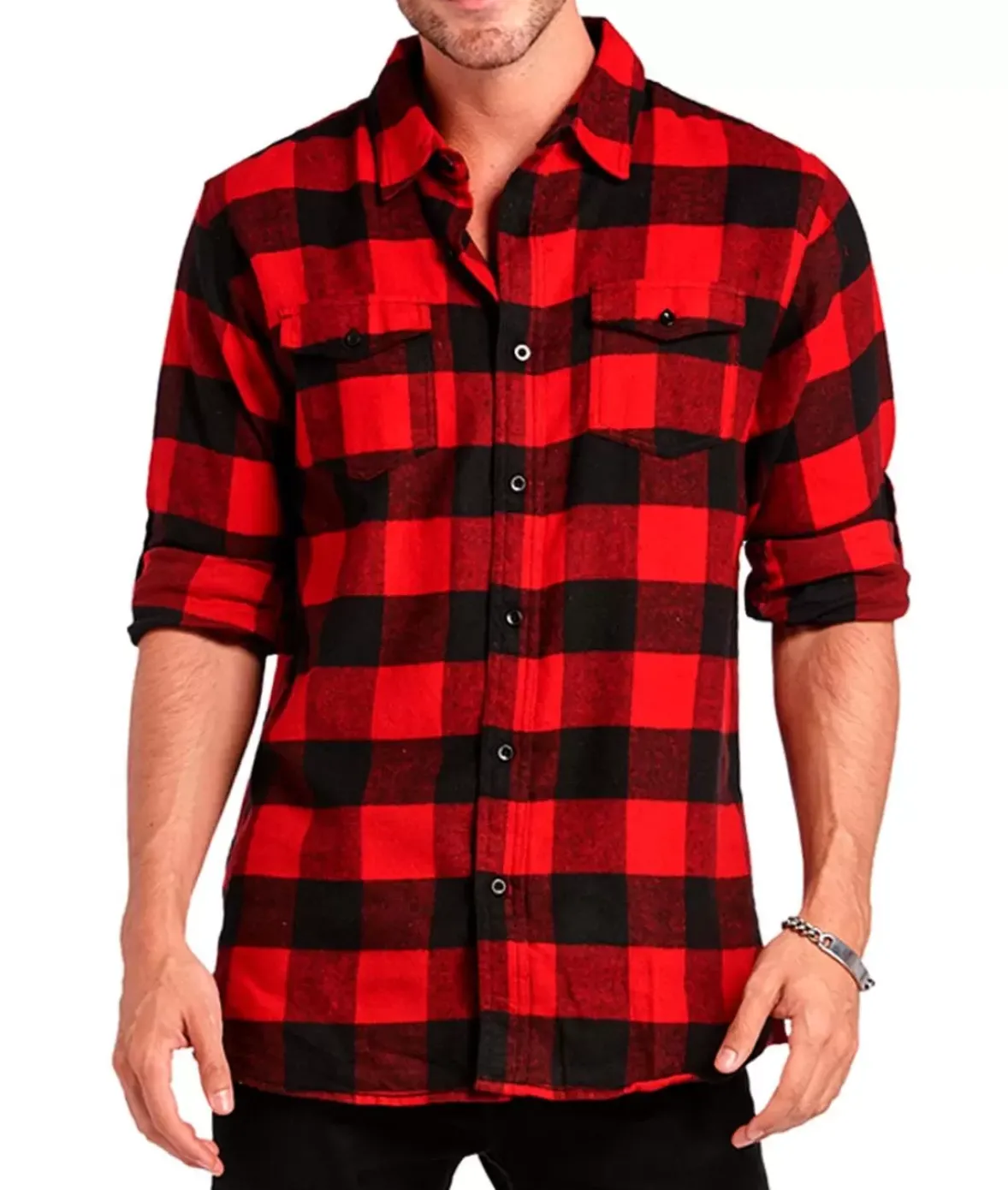 Nayked Apparel Shirts>Men'S Ridiculously Soft Button Down Plaid Flannel Shirt