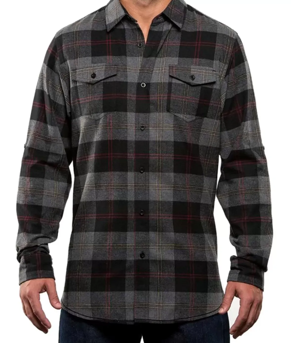 Nayked Apparel Shirts>Men'S Ridiculously Soft Button Down Plaid Flannel Shirt