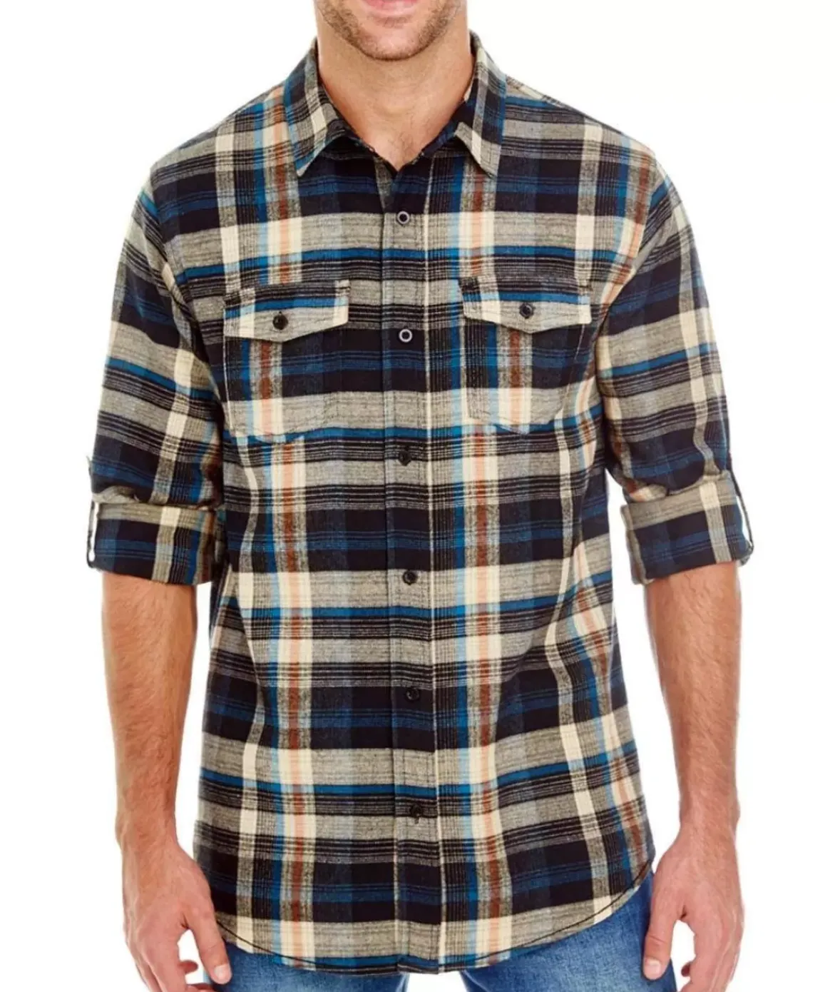 Nayked Apparel Shirts>Men'S Ridiculously Soft Button Down Plaid Flannel Shirt